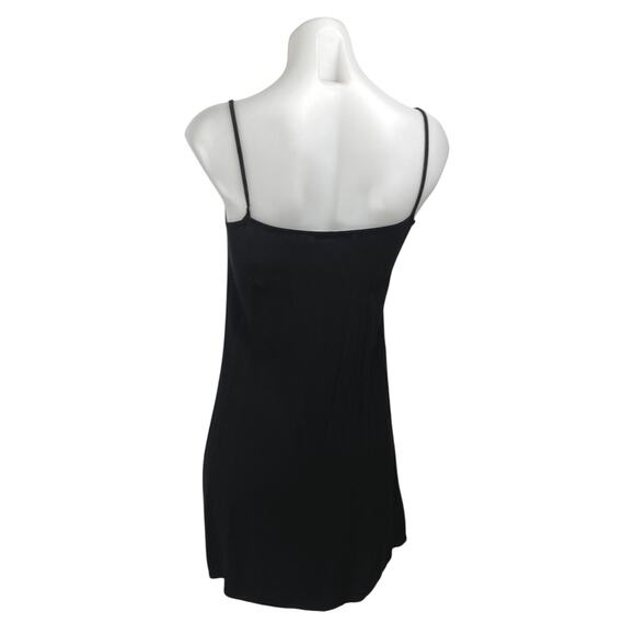 MNG Mango Women's Black Sleeveless Cami Camisole Mini Tank Slip Dress Size 4 - Picture 2 of 4